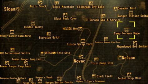 Camp Forlorn Hope Quest Map